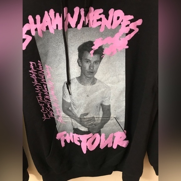SHAWN Mendes The Tour 2019 Womens Cotton Long Sleeve Hoodie Sweatshirt Size M - Picture 6 of 12